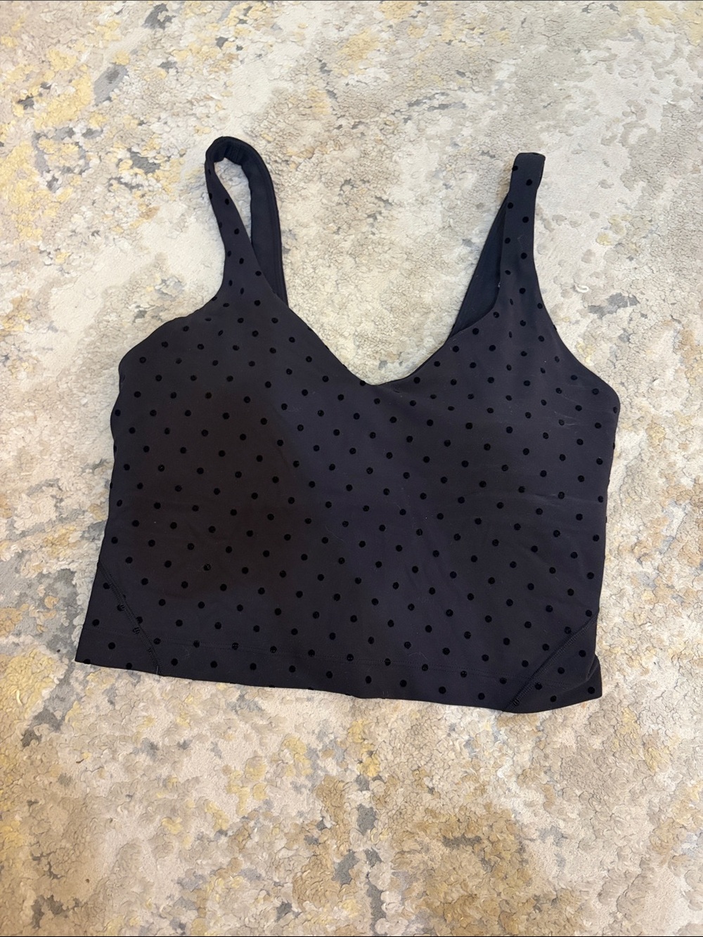 Lululemon Flocked Polka Dot Workout Top